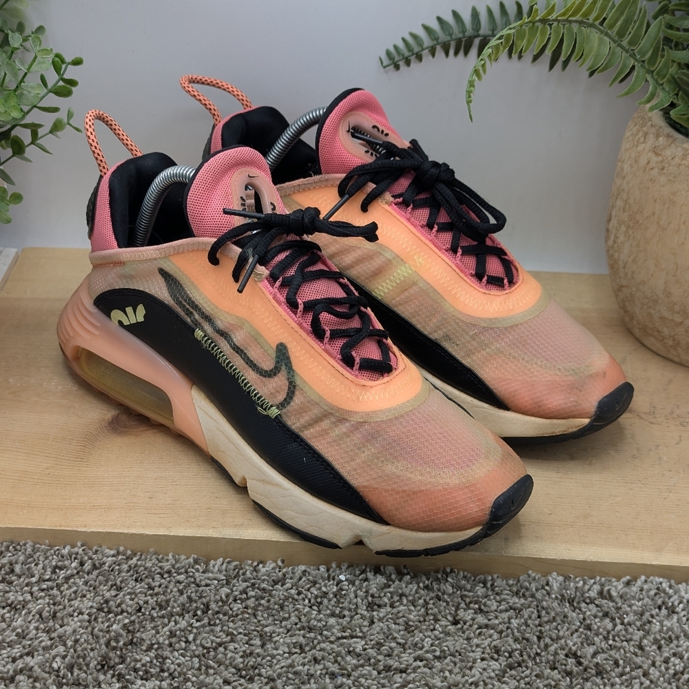 Nike Air Max 2090 Neon Highlighter Women's Size 9.5 Running Shoes Walking Gym